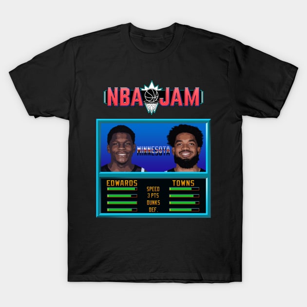 NBA JAM - Minnesota season 23-24 T-Shirt by Buff Geeks Art